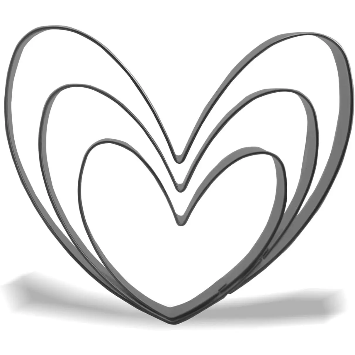 Heart Cookie  Set - 5”,4”,3” - 3 count - Stainless Steel