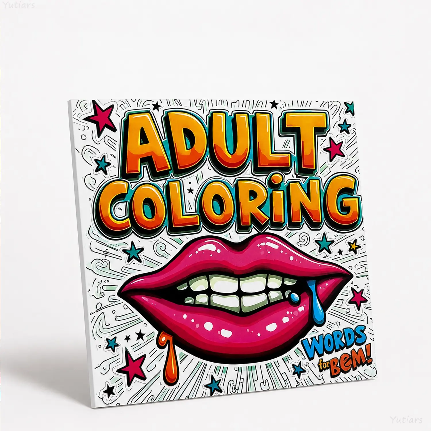 1Pc 24-Page Swear Word Graffiti Mandala Designed Adult Coloring Book, Unique Design, Brain Rot Calming, Stress Relief Relaxation Book, Novelty Birthday Present, Gift Suitable for All Adults for Casual Hangouts, Family Gatherings