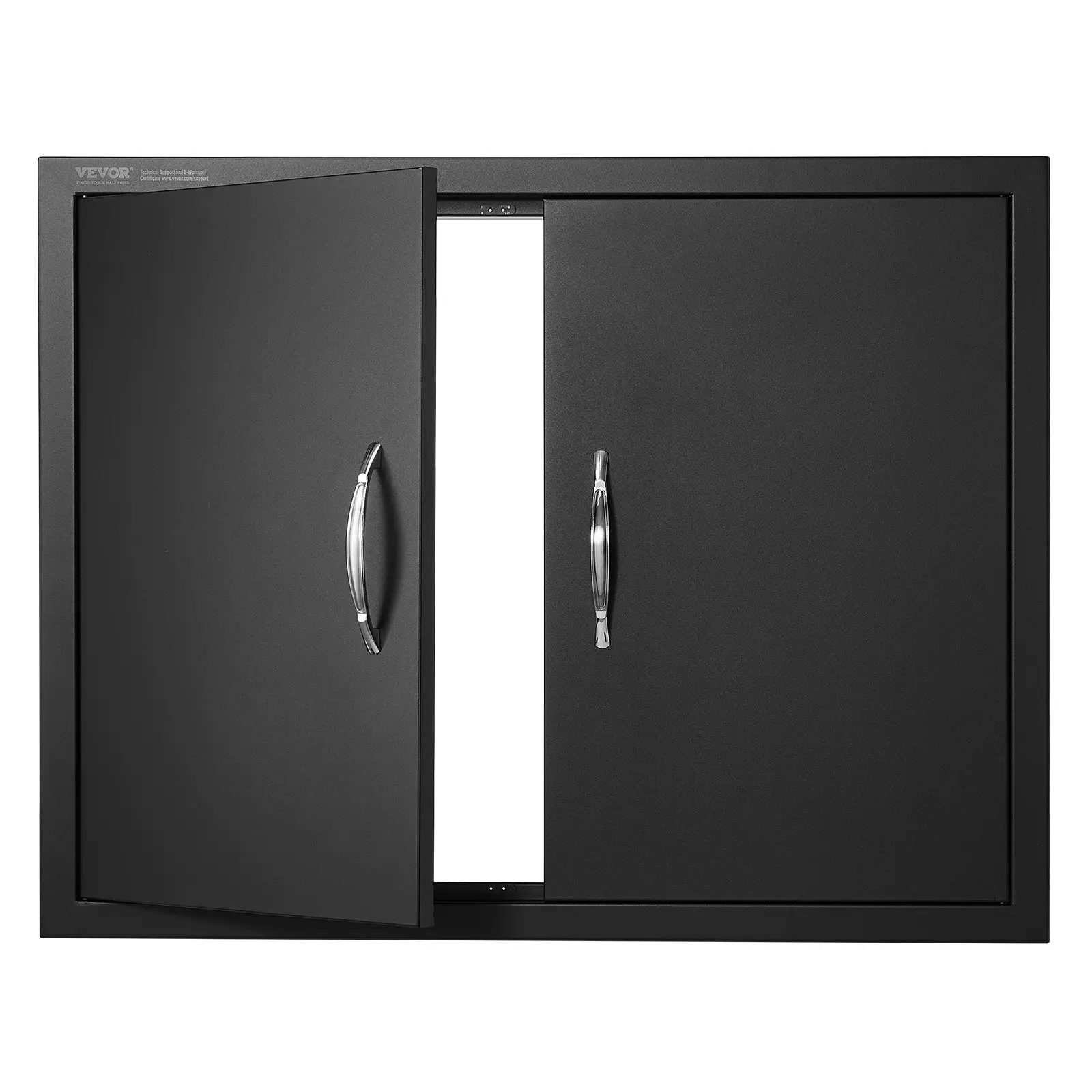 【Summerfinds】VEVOR BBQ Access Door, 31Wx 24H Inch Double Outdoor Kitchen Door, Cold Plate Flush Mount Door, Wall Vertical Door with Handles, for BBQ Island, Grilling Station, Outside Cabinet(Stainless Steel+ Oil-Sprayed Product)