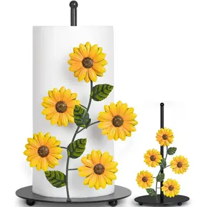 Sunflower Paper Towel Holder Sunflower Kitchen Decor and Accessories Yellow Farmhouse Paper Towel Holder Cute Kitchen Decor Sets Countertop Country Stuff Home Vintage Rustic Unique Counter Gift