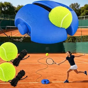 1 Set Tennis Training Kit. 2pcs Tennis Bouncing Balls And Practice Ropes - Suitable for Beginners' Sports - Improve Your Tennis Skills Anytime, Anywhere