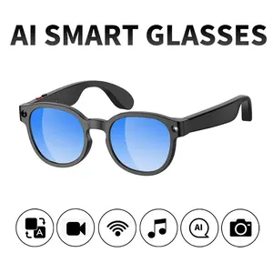 New Ai Smart Glasses with 2mp Camera, Hands-Free Music & Calls, Bluetooth-compatible UV Protection Sunglasses with Cameras, Outdoor Sports Earphones for Men & Women