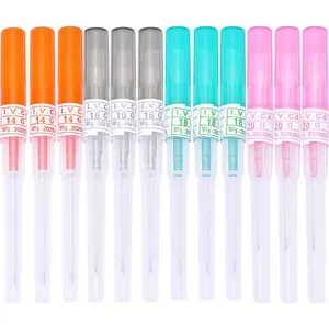 12PCS Mixed-size Catheter Piercing Needles,Disposable 14G 16G 18G 20G IV Catheter Hollow Needles for Ear Nose Belly Lip Eyebrow Tongue Nipple Cartilage Piercing