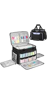 Large Sewing Supplies Organizer(13 x 8 x 9 in),-Layer Sewing Accessories and Organizer Case Bag,Protable Travel Sewing Box Sewing Basket for Sewing,Black(Bag Only) Large Sewing Supplies Organizer(13 x 8 x 9 in),-Layer Sewing Accessories and Organizer Case Bag,Protable Travel Sewing Box Sewing Basket for Sewing,Black(Bag Only)