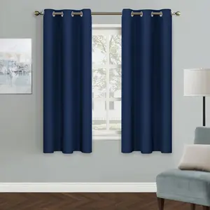 HOME Grommet top Thermal Window Blackout Curtains, 42 x 63 Inch, Navy, 1 Panel