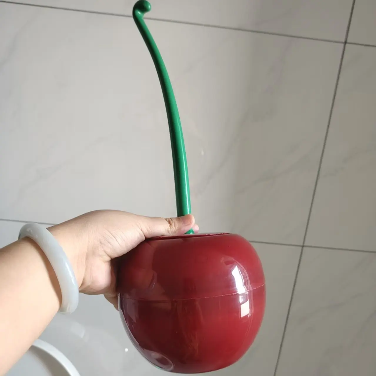 Cherry Toilet Brush Set, Creative Bathroom Tool, Toilet Bowl Brush, Detachable Long Handle, Cute Design, Cleaning Accessories for Bathrooms