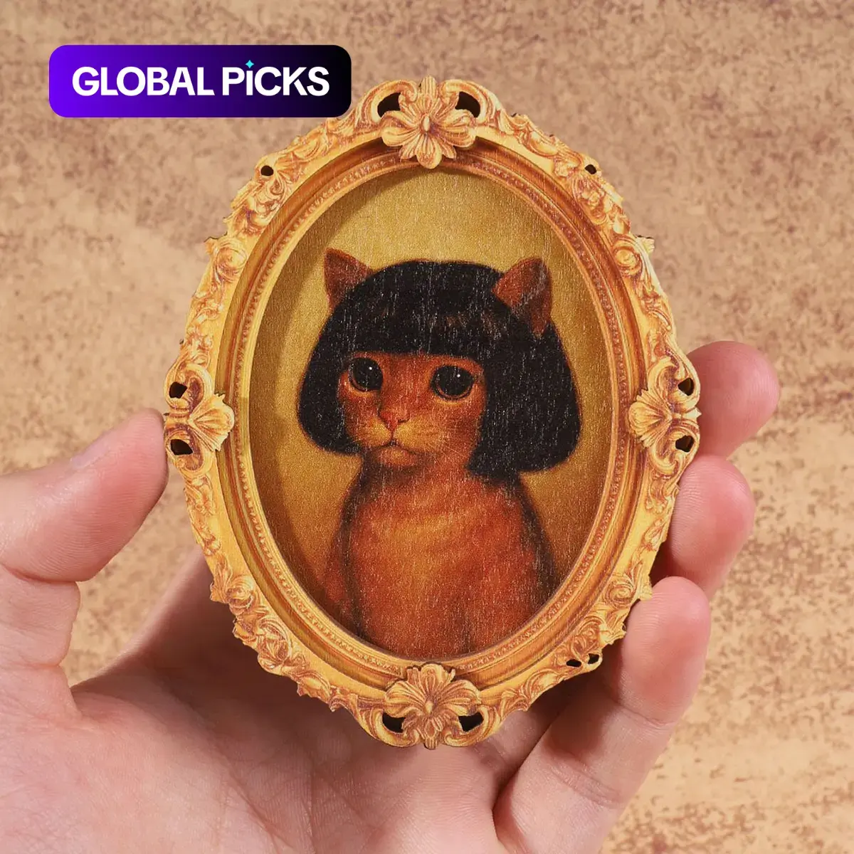 1PC Cute Cat Refrigerator Magnet with Fake Hair, Creative Fridge Magnet, Home Decor Gift for Living Room Bedroom Study Kitchen, Cute Magnets, Magnetic Item