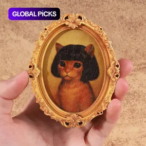 1PC Cute Cat Refrigerator Magnet with Fake Hair, Creative Fridge Magnet, Home Decor Gift for Living Room Bedroom Study Kitchen, Cute Magnets, Magnetic Item