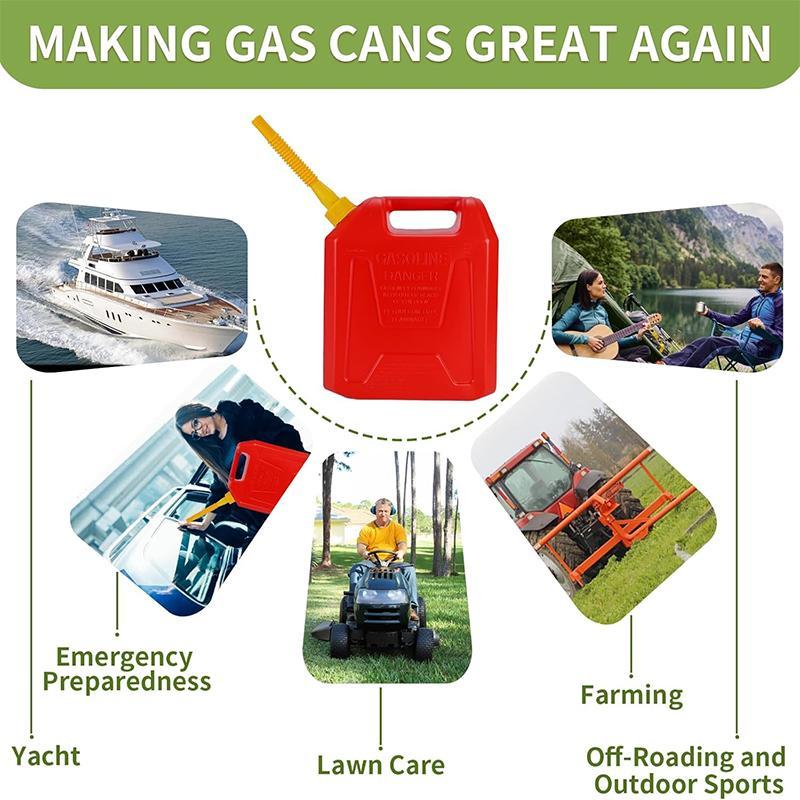 Gas Can Spout Replacement Kit, Anti-spill Gas Can Nozzle Replacement, Replacement Gas Can Spout with Flexible Nozzle, Fit for Most 1/2/5/10 Gal Can