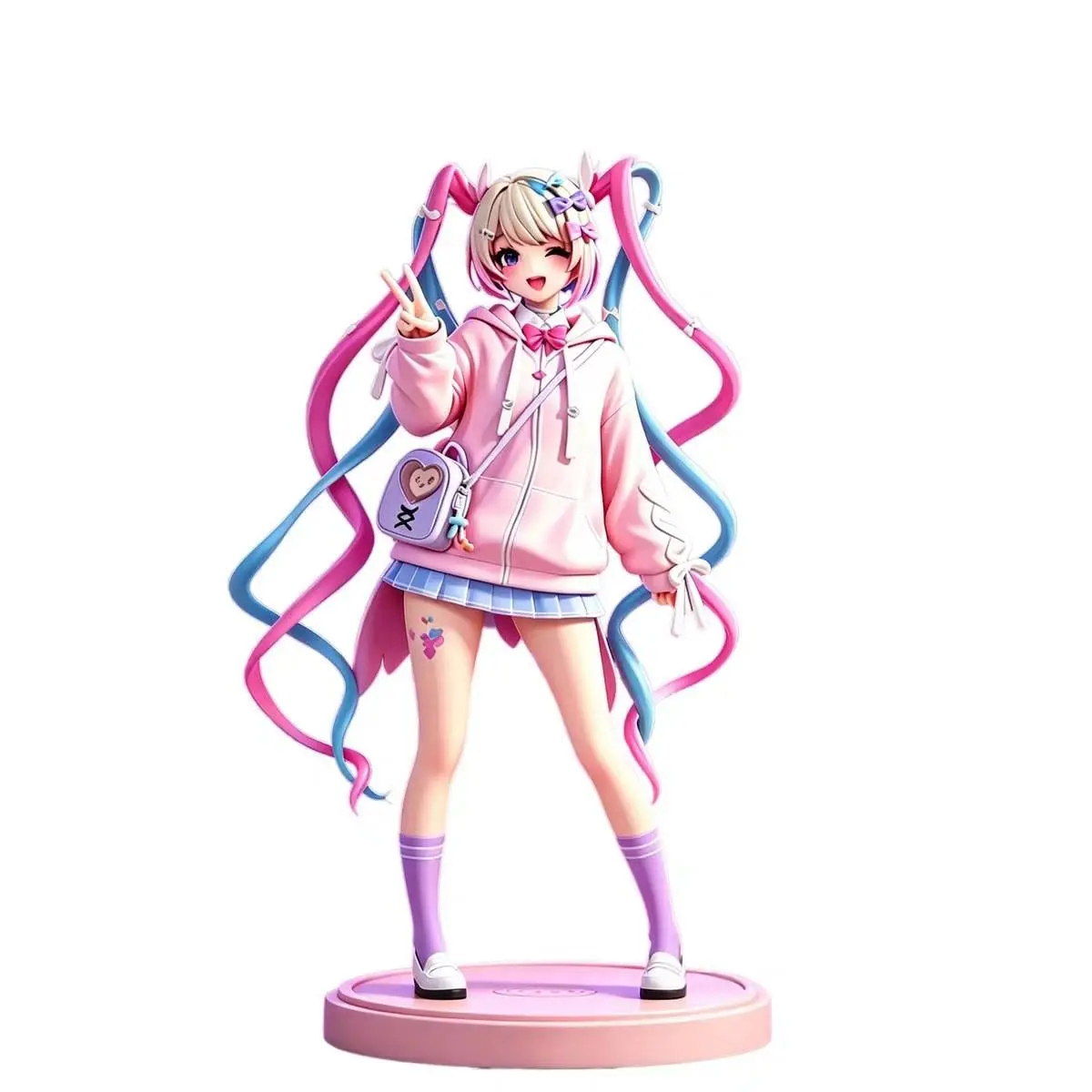 Anime Streamer Girl Heavy Dependency Series Handmade Model Figure, Secondary Dimension Desk Ornament Gift Collection