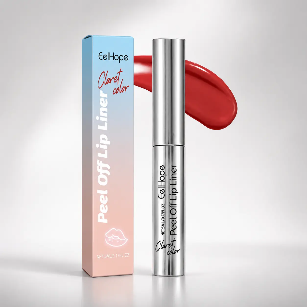 Peel-Off Tattoo Lipliner Stain - Hydrating, Waterproof, Sweat-Proof, Lightweight, Long-Lasting, High-Pigment, Smudge-Proof Makeup with Antioxidants for Lip Outline (Apply Then Peel)