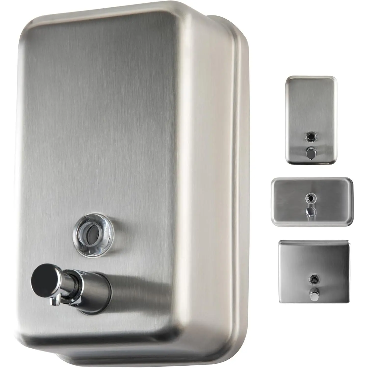 Commercial Soap Dispenser Wall Mount, 304 Stainless Steel & Solid Brass Pump Core, Industrial Grade Hand Soap Dispenser with Corrosion-Proof Lining for Bathrooms & Kitchens, 37oz/1100ml ADA Compliant