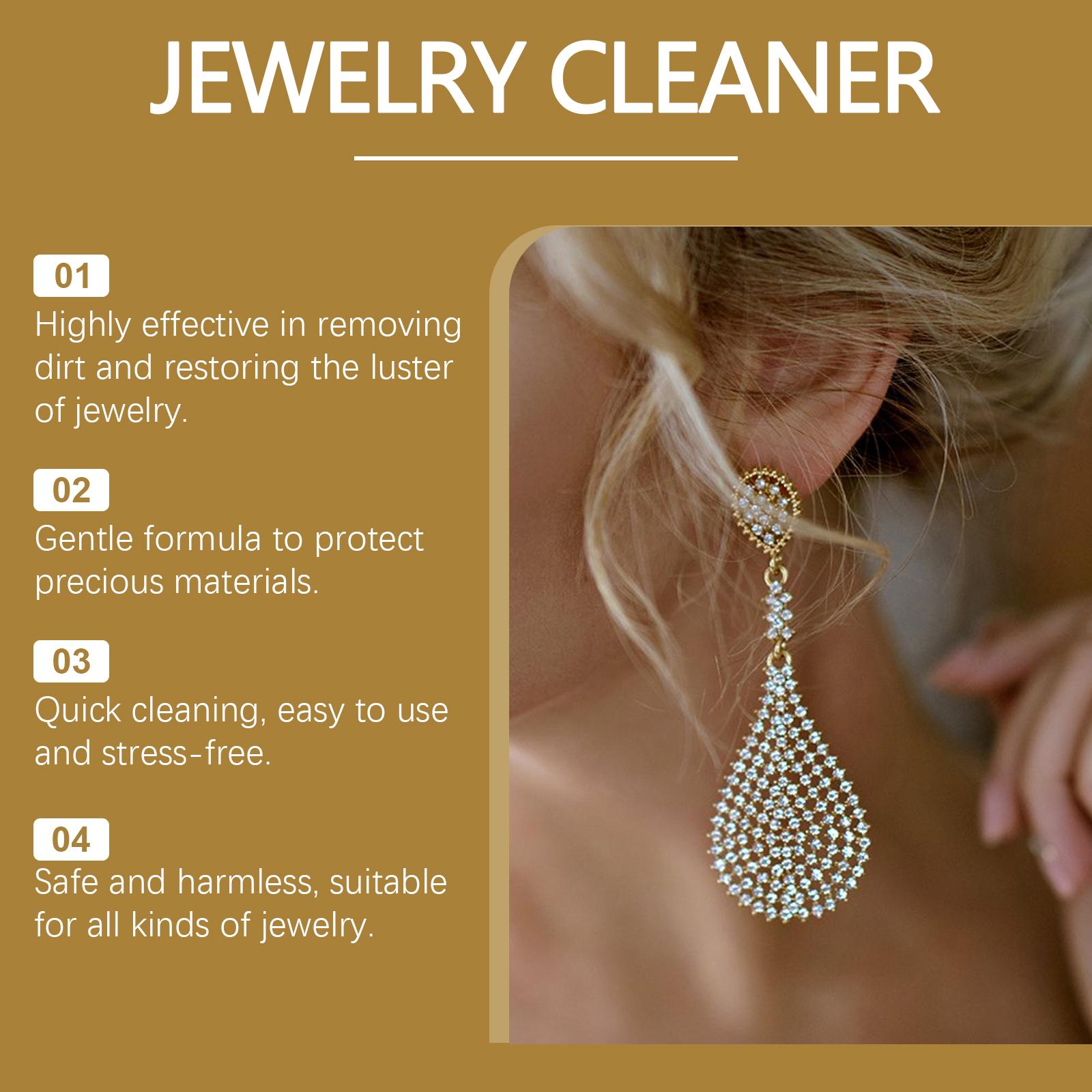 Jewelry cleaner, jewelry and metal cleaning solution, diamond necklace rust and dust removal care solution