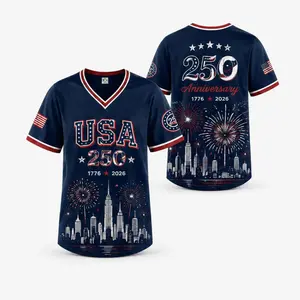 Men's & Women's USA 250th Anniversary Jersey - 1776-2026 Patriotic 250th Anniversary Shirt, Liberty Statue, American Flag, Freedom Pride, 4th of July Red White Blue Sports Tee, Professional Sports Clothing