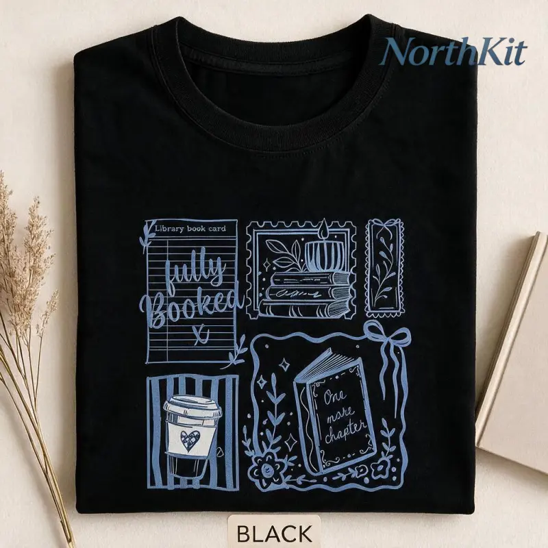 1 More Chapter Casual Streetwear Bookish Literary Enthusiast Cozy Reading Gift Shirt Breathable Fabric Round Neck Tshirt Shortsleeve All Seasons Book Themed Art Classic Relaxed Fit Literary Motifs