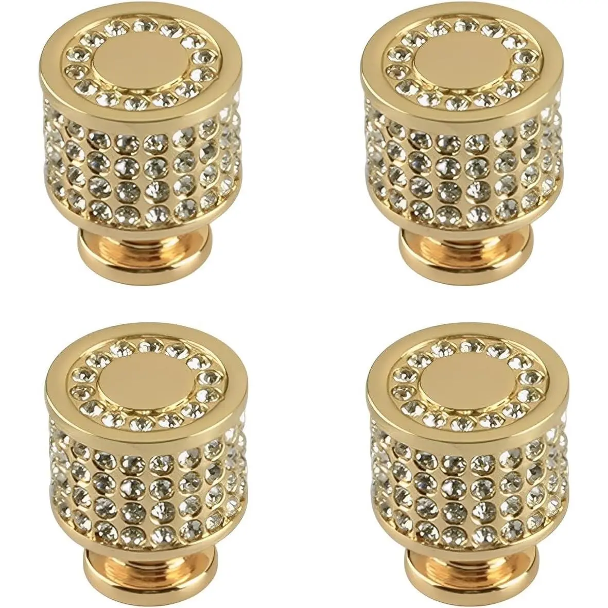 4 count  Drawer Knobs, Rhinestone Drawer Handle  Drawers Pull  Cabinet Handle Rhinestone Cabinet Pull  Square Cabinet Knobs Cylinder Dresser Handle Pull ( Cylinder)