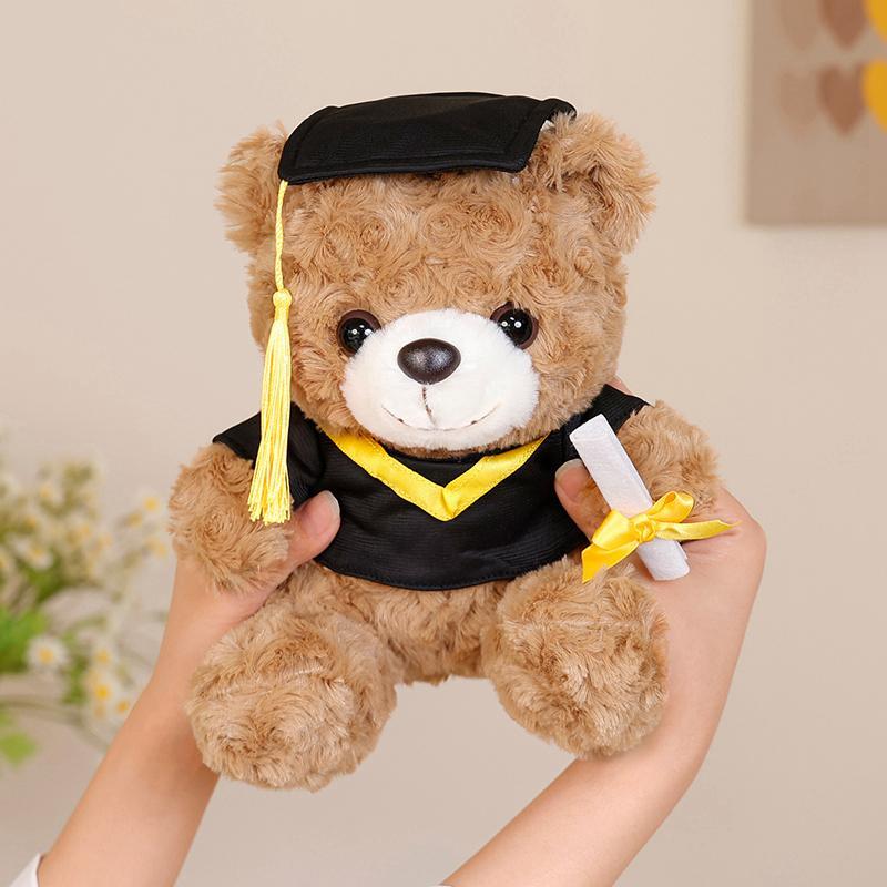 Cute Graduation Gown Teddy Bear Plush Toy, Perfect for Kids' Room Decor, Special Gifts for Christmas, Graduation, Birthday, New Year, Mother's Day