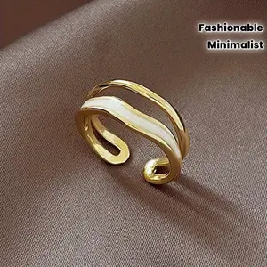 A Minimalist And Stylish Design Featuring a Cold Wind-Inspired Sand Cloud Ring for Women, Complete with an Open Index Finger Style