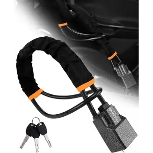 Tevlaphee Steering Wheel Lock Seat Belt Lock Universal Anti Theft Car Device Car Lock Car Theft Prevention with 3 Keys for Car Security Fit Most Vehicles Truck SUV Van(Black)