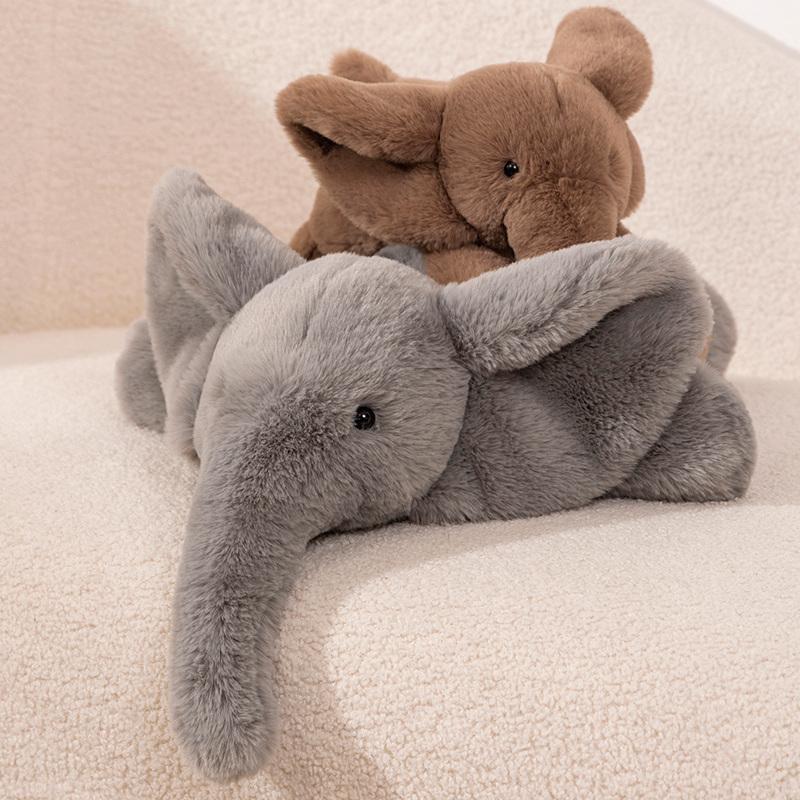 Super Soft 4 Colours Elephant Plush Toys Cute Stuffed Flappy Ears Long Plush Animals Plushy Hugging Pillow Kids Xmas Gift