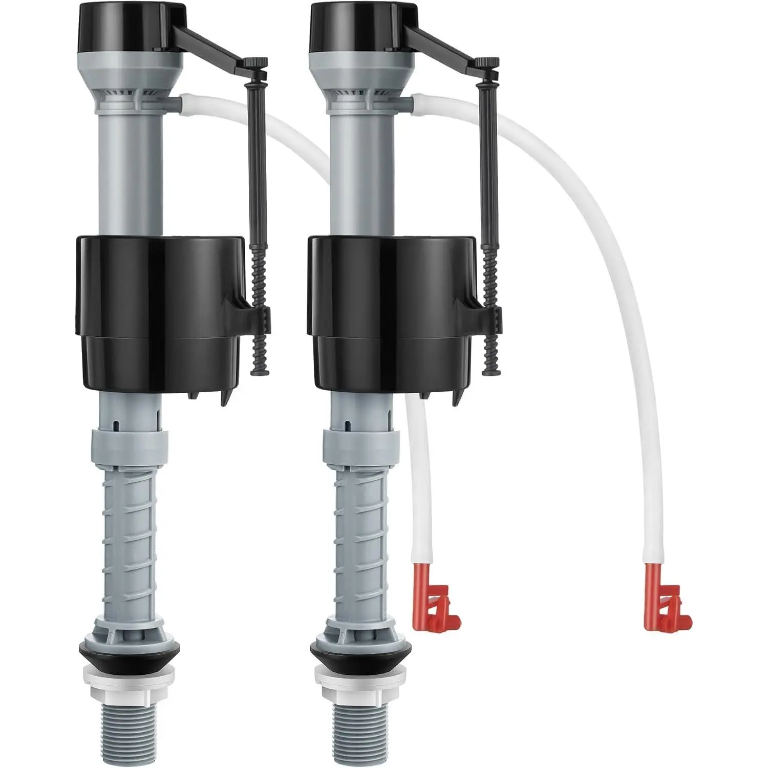 Toilet Fill Valve Replacement 2 Pack, Height Adjustable Universal Toilet Tank Flusher Kit, Leak-Proof Easy Install Fill Valve Repair Kit