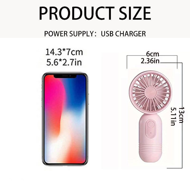 USB Rechargeable Mini Portable Handheld  Fan With Adjustable 3 Speeds - Lightweight Handheld Fan For Stylish Women, Kids, And Men - Perfect For Office, Outdoor, Travel, And Camping - Keep Cool Anywhere!