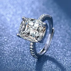 Square Princess Cut Diamond Ring for Women – Iced Out Cubic Zirconia, Engagement Wedding Band, Fashion, Super Sparkly