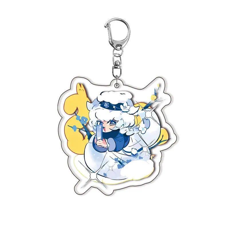 New Game Cookie Running Acrylic Fun Keychain Shadow Milk Pure Vanilla Cookie Pendant Keyrings Fans Gifts Bag Hanging Accessories
