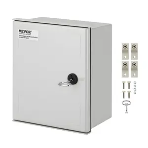 【DealsForYouDays】VEVOR NEMA Electric Box, 12x10x6in NEMA 4X Fiberglass Enclosure, IP66 Rated Waterproof Dust-Resistant, Low Voltage Multi-Size, Indoor/Outdoor Use, Includes Mounting Plate (30x25x14cm)