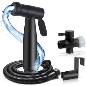 Luxury Handheld Bidet Sprayer, Premium SUS304 Stainless Steel Bathroom Bidet Attachment Set, Baby Cloth Diaper Sprayer with Complete Accessories, Support Wall or Toilet Mount