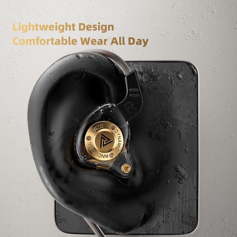 2026 QKZ ENZ0 Wired Gaming Earphones with ANC Noise Canceling, 8D Deep Bass, 20ms Low Latency, IPX5 Sweatproof & HD Mic for PC & Mobile, Ideal for Gym & Travel | Wired Earbuds, Mini Invisible Earbuds