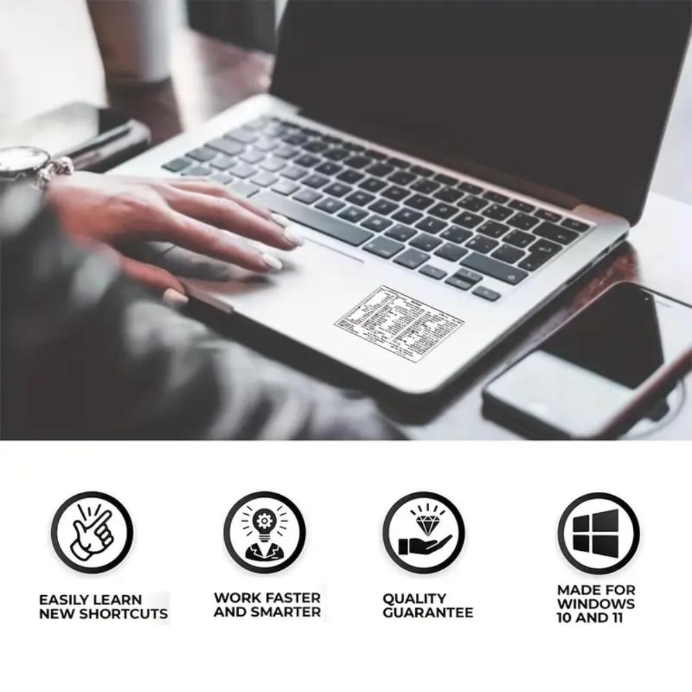 Word & Excel Shortcut Sticker for Fall, Laptop Keyboard Decal for Office Home, Laptop Keyboard Shortcut Stickers, DIY Decorative Sticker, Laptop Sticker, Office Keyboard Accessories for Work Efficiency, Shortcut Mastery, Self Adhesive Sticker