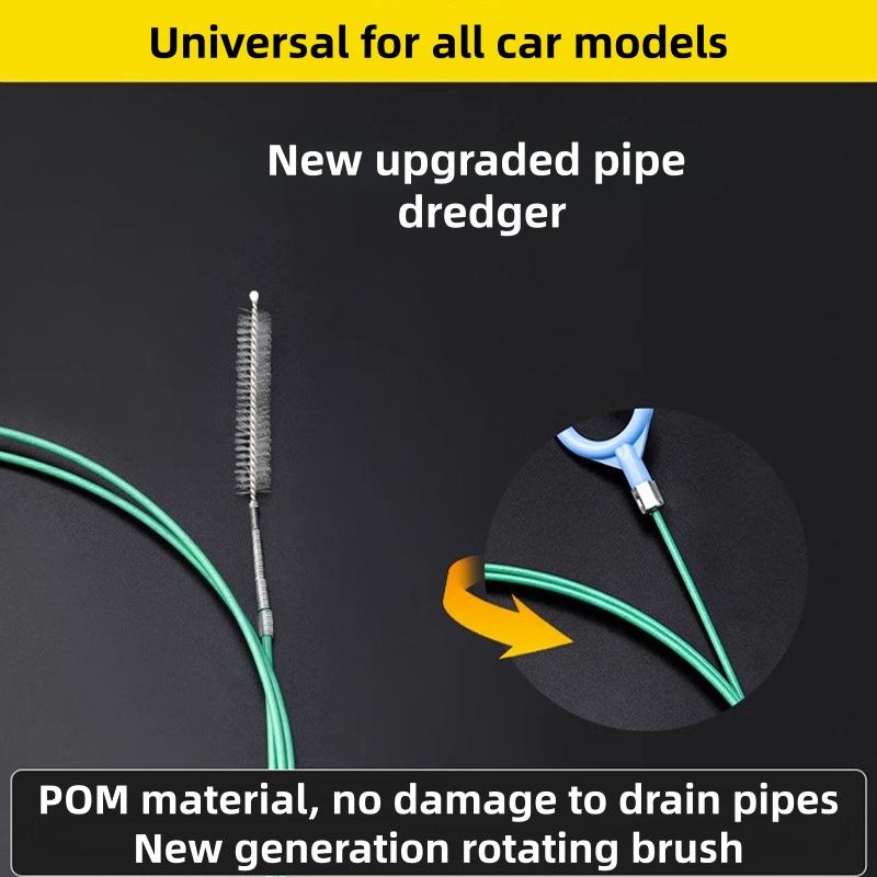 Multifunctional Car Drain Hole Dredging Brush Efficient clog removal tool suitable for sunroof door and fuel tank pipeline daily vehicle maintenance cleaning use-MM1