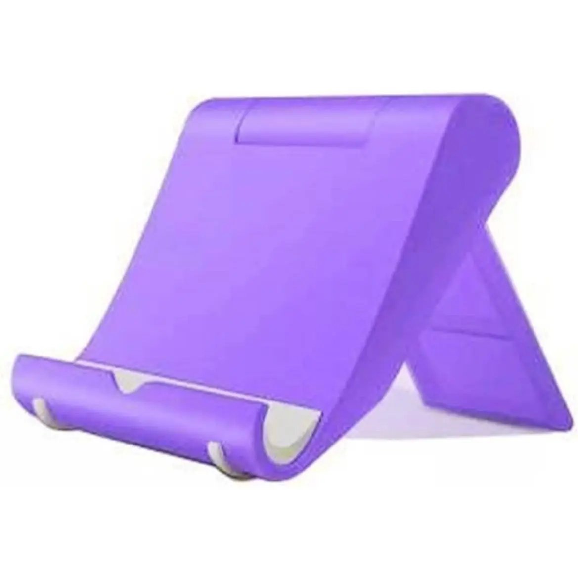 Cell Phone Stand Desk Foldable Cell Phone Holder Desk Tablet Holder Mobile Phone Dock, Multi-Angle Universal Adjustable Tablet Dock  with Most Cell Phones (Purple)