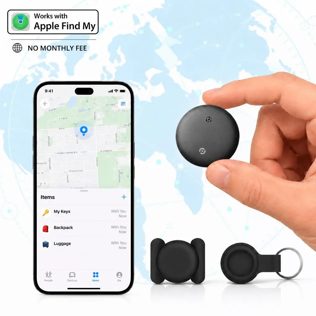 Magnetic Smart Item Locator for Car, No Monthly Fee Ultra-Slim Anti-Lost Tag, Waterproof & Durable, Works with iOS