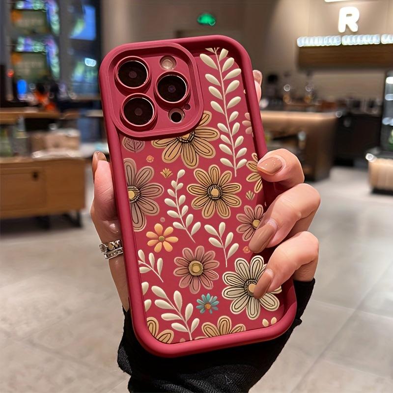 Classic Floral Pattern Stepped Case for iPhone 17 Pro Max 15 Shockproof Protective Cover