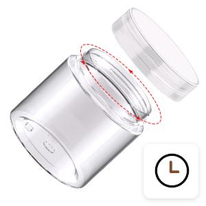 36 Pack 2 OZ Plastic Jars Round Clear Cosmetic Container Jars with Clear Lids, Perfect for Lotion, Slime，Cream, Ointments, Makeup, Eye Shadow, Samples, Pot, Travel Storage