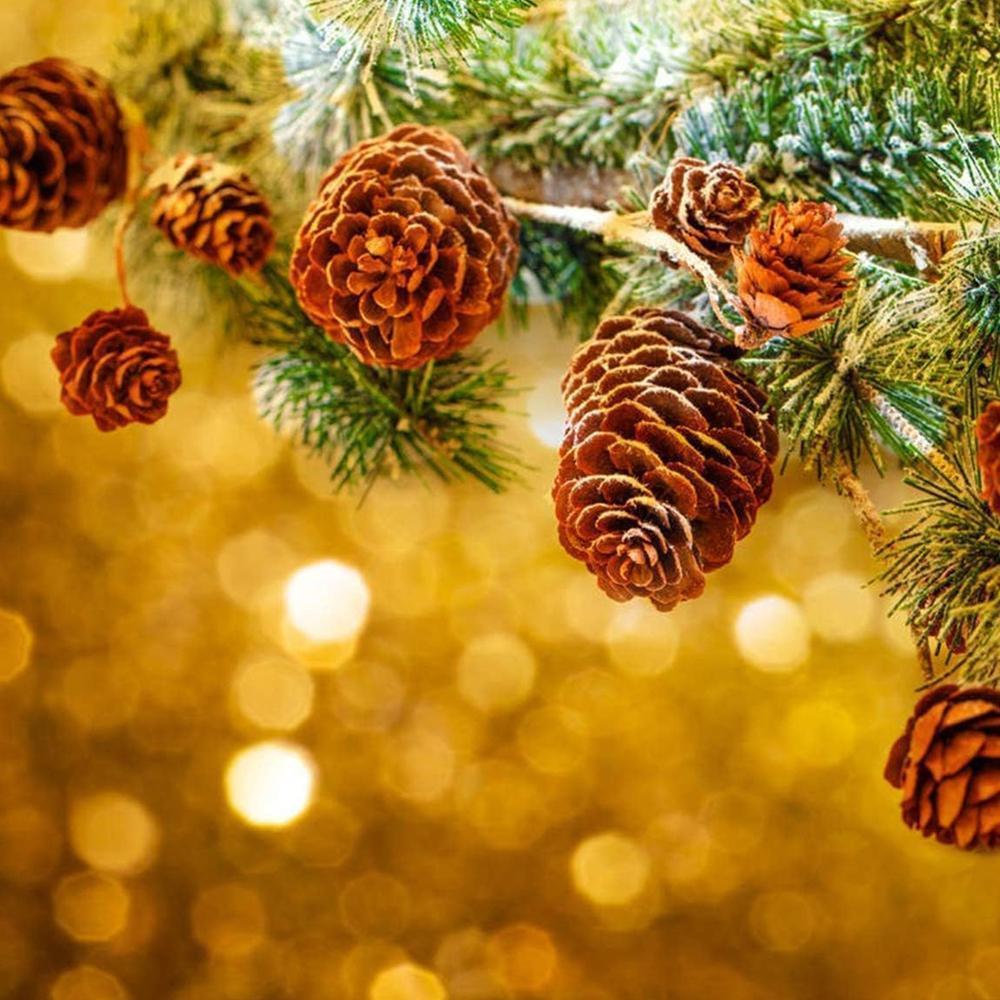 30/60Pcs Artificial Pinecone Home Room Wedding Christmas Halloween Outdoor Yard Garden Decor DIY Bride Wreath Hanging Accessory