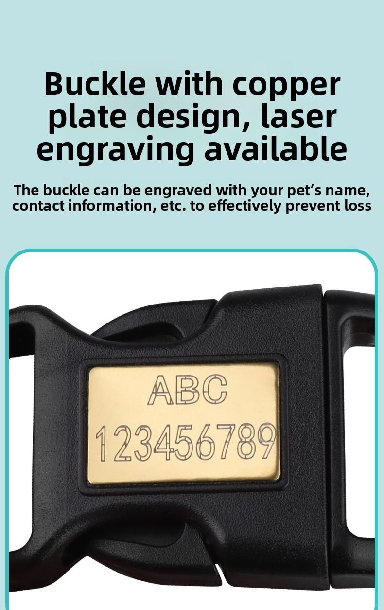 GPS Tracker Compatible Dog Collar, Waterproof Anti-Lost Pet Collar with Reflective Strips, Custom Laser Engraved, Durable for Small Medium Dogs, Safety Walking Pet Collar Protective Cover, Escape Proof Lightweight Adjustable Dog Neck Strap