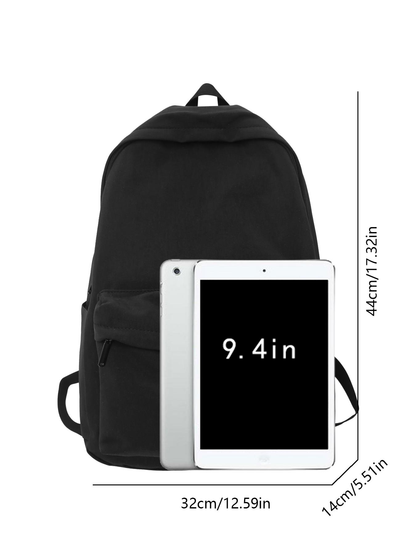 Fashionable and versatile solid color backpack, simple niche design, multi-color basic style, practical and versatile with large capacity, simple bag for college students, easy to carry for daily commuting, Casual backpack