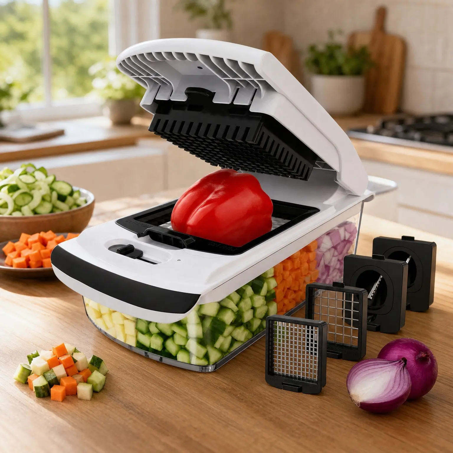 Multipurpose Vegetable Chopper & Spiralizer, Kitchen Prep Tool