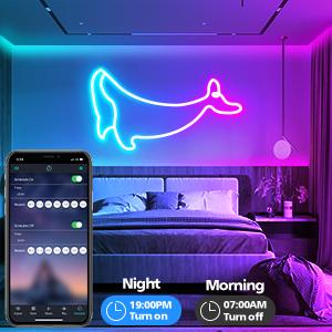 16.4Ft Neon Rope Lights,Flexible Led Rope Lights Control with App/Remote,Multiple Modes Rope Lights,IP65 Outdoor RGB Led Neons Lights,Music Sync Gaming Led Neon Light Strip for Bedroom Decor (50FT) 16.4Ft Neon Rope Lights,Flexible Led Rope Lights Control with App/Remote,Multiple Modes Rope Lights,IP65 Outdoor RGB Led Neons Lights,Music Sync Gaming Led Neon Light Strip for Bedroom Decor (50FT)