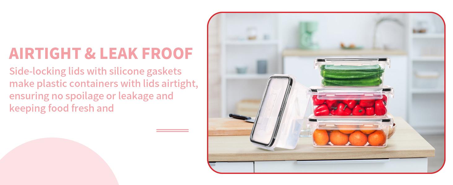 36 Pack Food Storage Containers (18 Airtight Kitchen Storage & 18 Lids), Plastic BPA-Free Meal Prep Container for Pantry Organizers and Storage with Free Labels & Marker