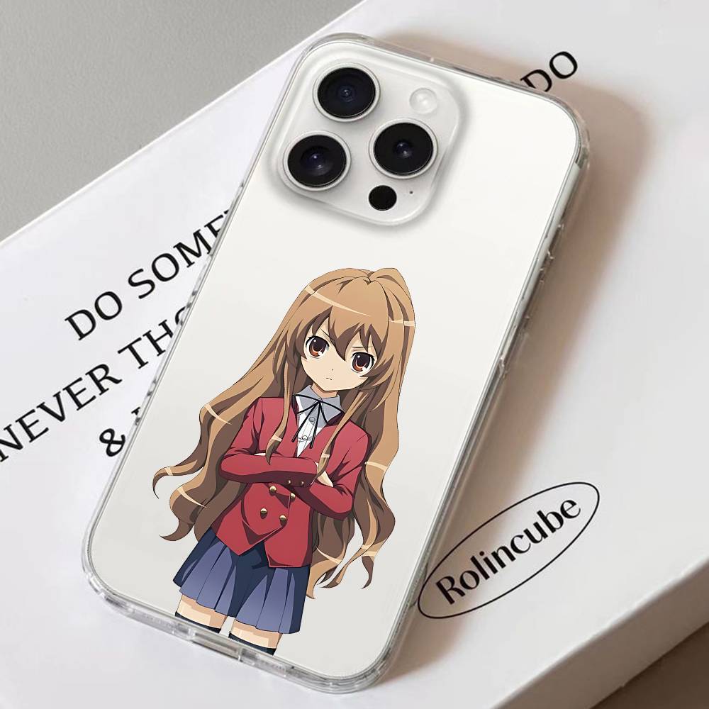 Toradora! Anime Phone Case Transparent For IPhone 17/16/15/11/13/14 Pro Max 7/8 Plus/X/Xr/Xs Max/Se2020/12mini - Clear Cover