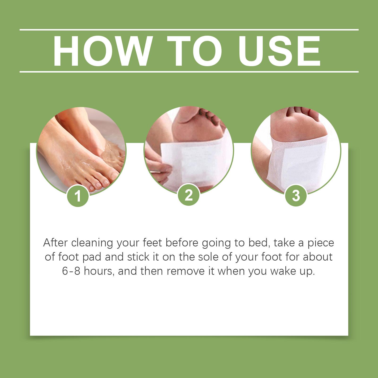 Houkea Bamboo Charcoal Foot Patches Daily Gentle Foot Cleansing Body Care Sleep Bamboo Charcoal Foot Care Patches