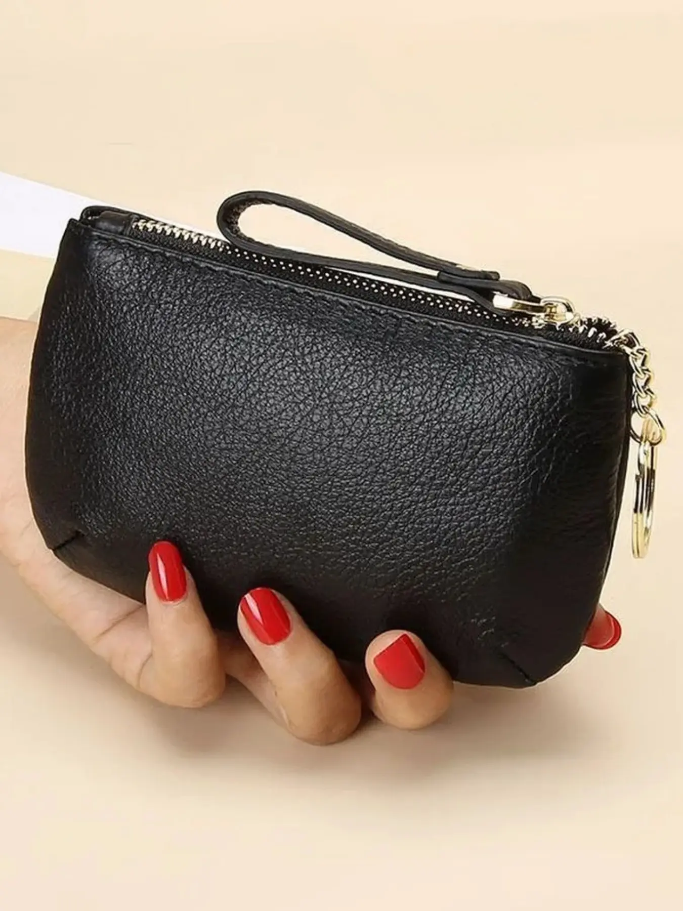 Ultra Thin Coin Purse, Slim Card Holder, Soft PU Leather, Mini Wallet, Zipper Change Pouch, Keychain, Fashion Small Coin Purse