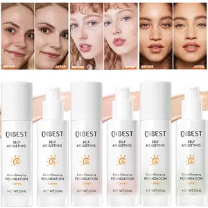 Temperature-changing foundation, easy to apply, long-lasting makeup, covers imperfections, brightens skin tone