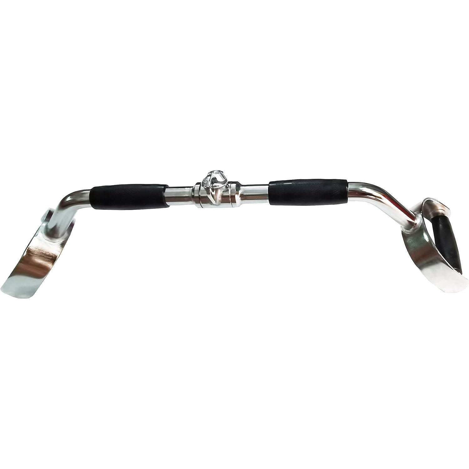 Wide Grip Lat Pull Down Bar  Attachment LAT Pull Down Bar Press Down Machine Attachments V-Shaped Bars with Rubber Handgrips & Revolving Hanger