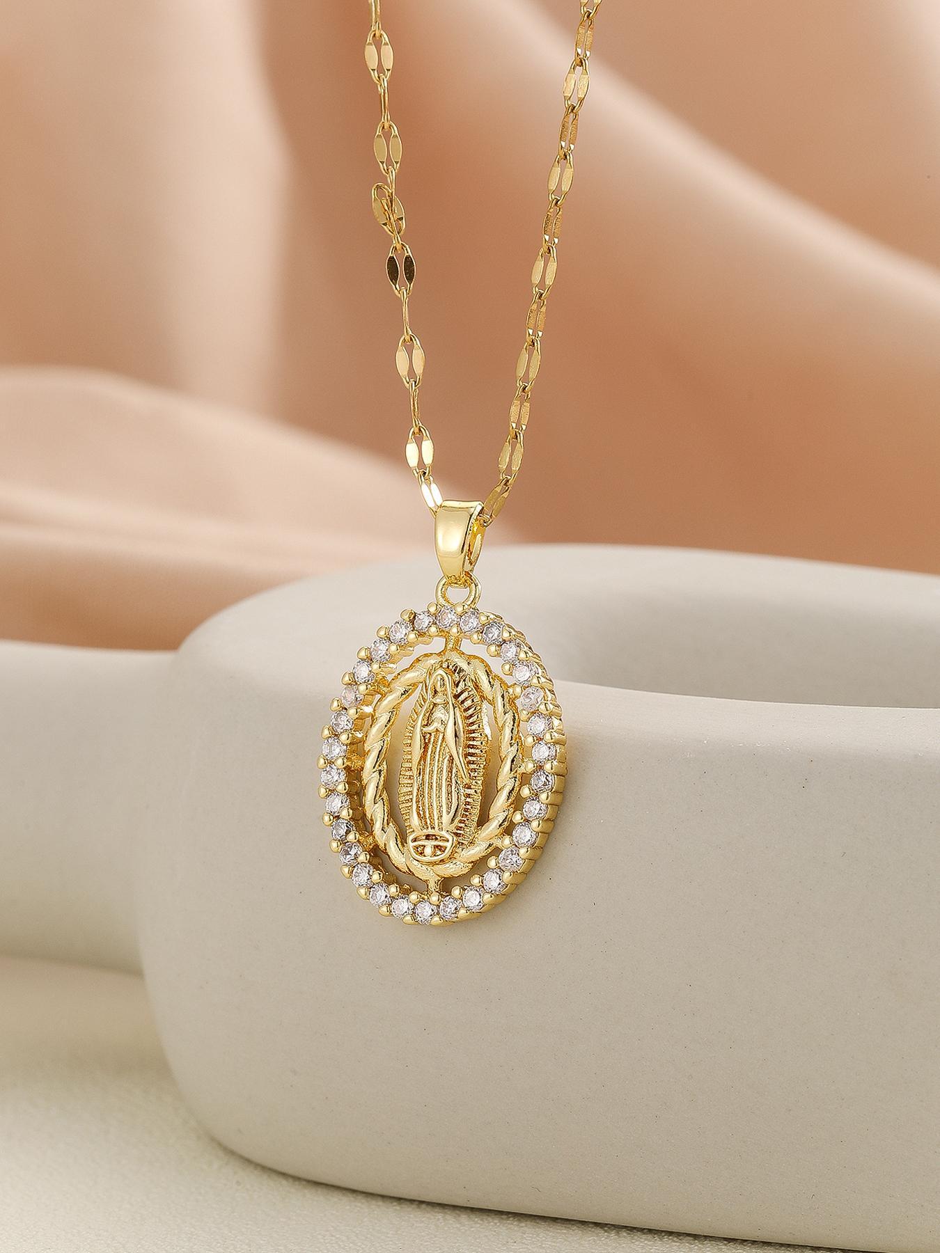 Elegant Rhinestone Decorated Pendant Necklace for Women, Fashion Jewelry for Party, Daily Clothing Decor, Trendy All-match & Exquisite Jewelry for Birthday Gift, Statement Necklace, Bling Necklace, Daily Wear Necklace, Jewelry Gifts