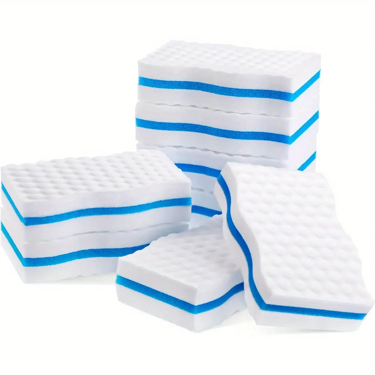 6 Pack Magic Cleaning Sponge, Multi-functional Melamine Eraser Sponge, Durable Cleaner for Kitchen, Bathroom, Floor, Window, Stain Marks Remover, Dish Sponges